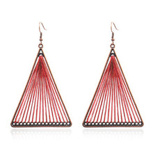 Load image into Gallery viewer, BOHEMIAN TRIANGLE DROP EARRINGS!