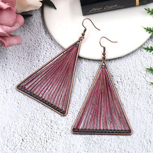 Load image into Gallery viewer, BOHEMIAN TRIANGLE DROP EARRINGS!